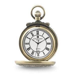 Charles Hubert Antique Gold Finish Shield Pocket Watch